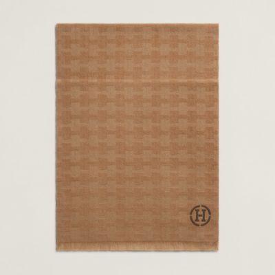 HERMES カシミヤマフラー 水色 カシミヤマフラー 《カマイユ》 ジャカード - ブルー | Hermès